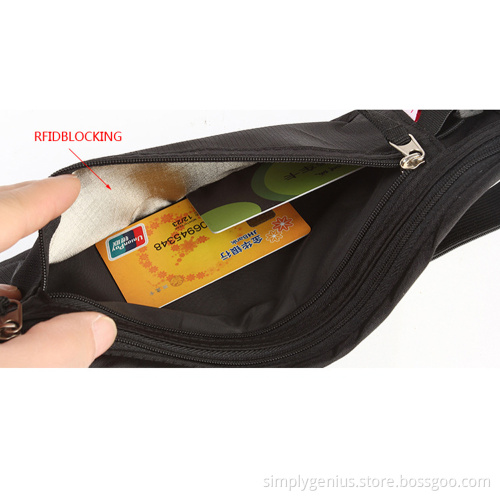 water proof RFID running waist bag belt